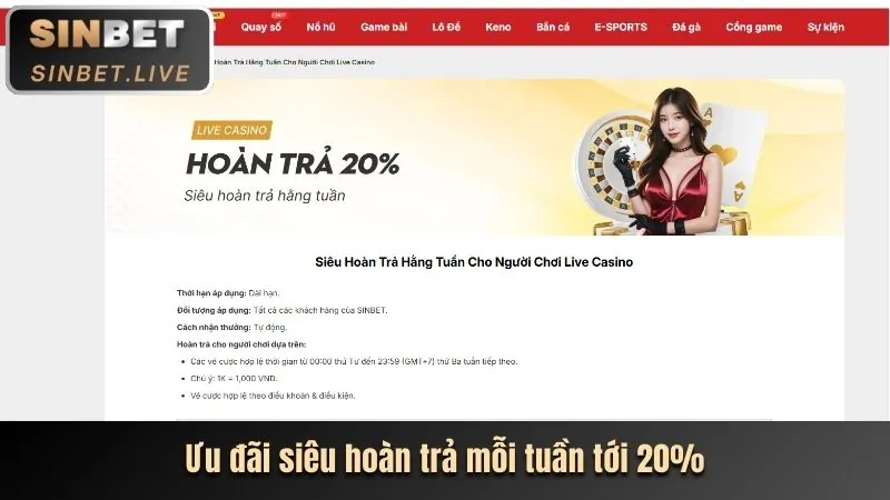 Khuyến mãi SV288 theo sảnh game